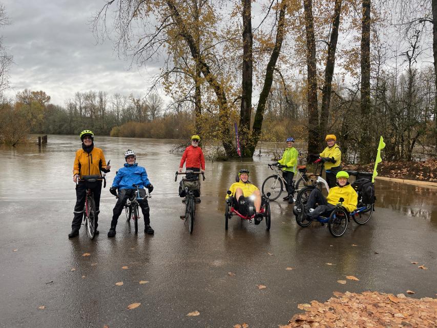 Willamette River at flood stage