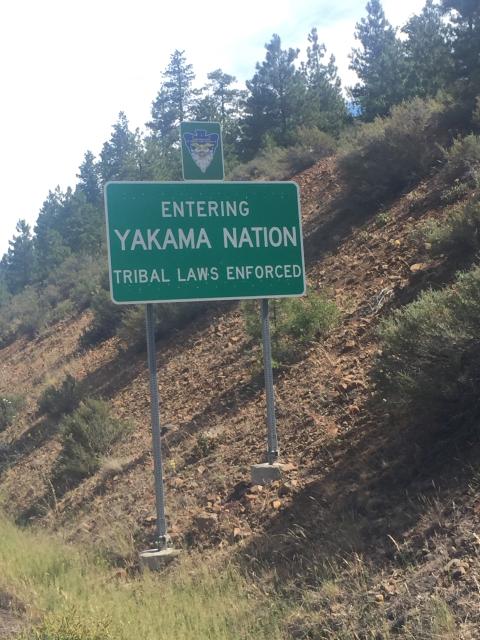 Entering Yakima Nation