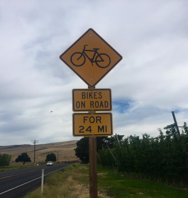 Bikes on road for 24 miles