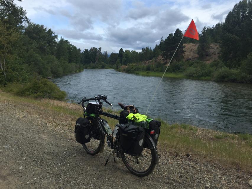 My bike by the river