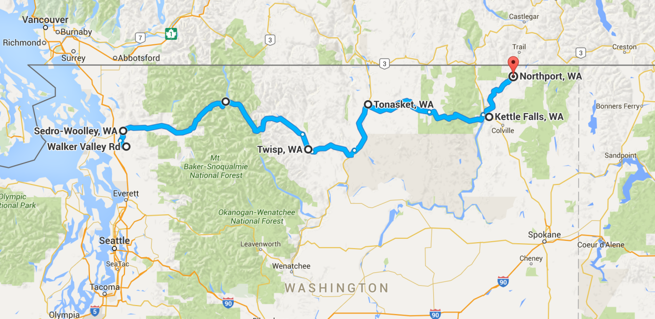 Northern Washington Tour Map