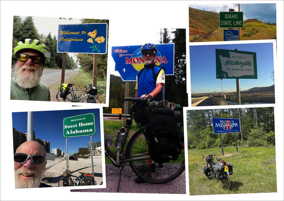 Crossing into states on bike tours