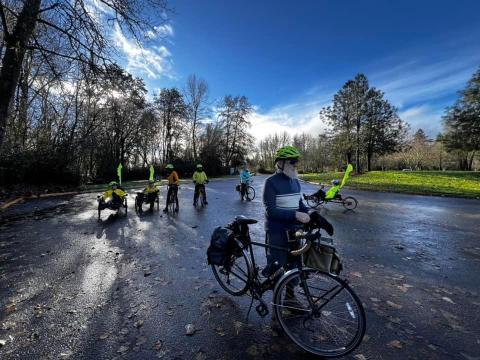 Tuesday riders at the river