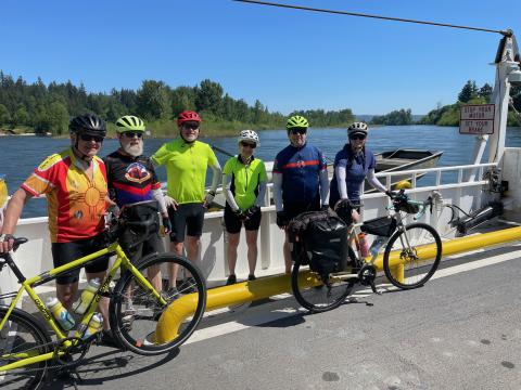 On the ferry